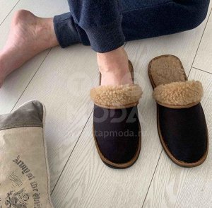 Тапочки мужские из овечьей шерсти
