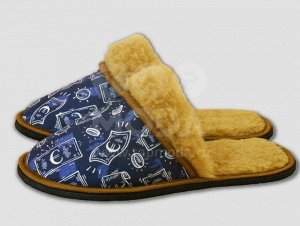 Тапочки мужские из овечьей шерсти