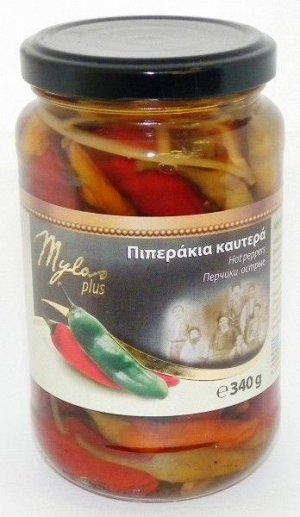 Красный  и  Зелёный   острый    перец     МИЛОС   ПЛЮС     стекло   370 мл