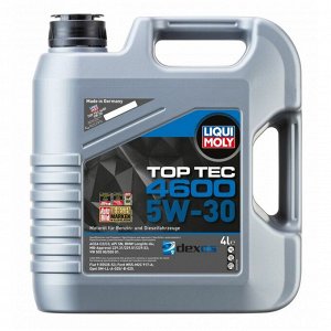 Масло моторное Liqui Moly Top Tec 4600 5w30, синтетическое, API SP, ACEA C2/C3, универсальное, 4л, арт. 3763