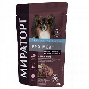 Winner Pro Meat пауч 85г для собак мелких пород для здорвья пищеваренияТелятина Соус