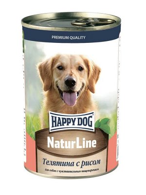 Happy Dog NaturLine конс 410г для собак Телятина Рис