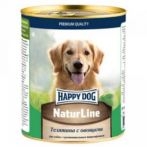 Happy Dog NaturLine конс 970г для собак Телятина Овощи