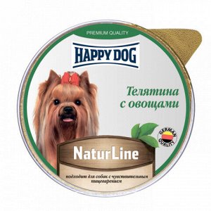 Happy Dog лам 125г для собак Нежный паштет Телятина Овощи