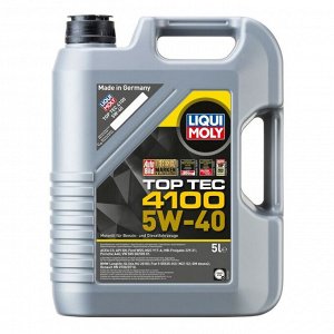 Масло моторное Liqui Moly Top Tec 4100 5w40, синтетическое, API SN, ACEA C3, универсальное, 5л, арт. 7501 (9511)