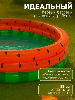Бассейн надувной «Арбуз», 168 х 38 см, от 2 лет, 58448NP INTEX