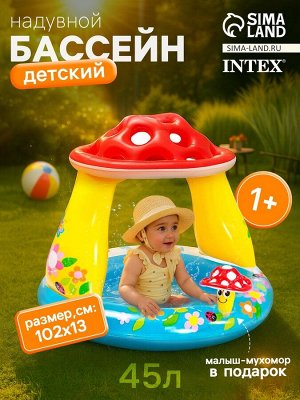 Бассейн надувной «Гриб», 102 х 89 см, от 1-3 лет, 57114NP INTEX