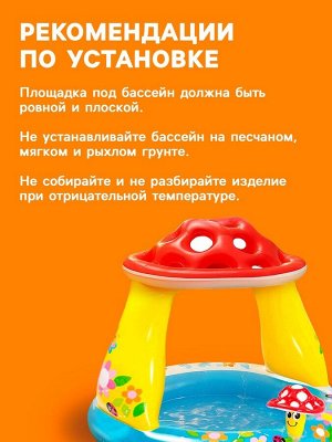 Бассейн надувной «Гриб», 102 х 89 см, от 1-3 лет, 57114NP INTEX