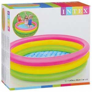 Бассейн надувной INTEX «Радуга», 147x33 см, от 2 лет, 57422NP