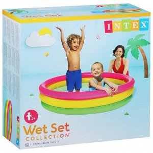 Бассейн надувной INTEX «Радуга», 147x33 см, от 2 лет, 57422NP