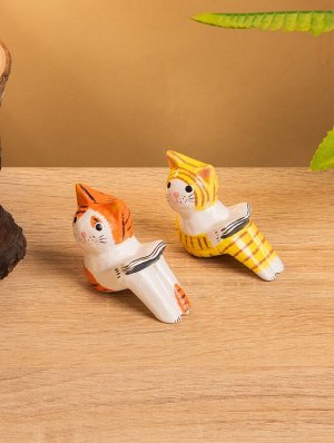 Сувенир «Кошка с книгой», 7x3x5 см, дерево, МИКС