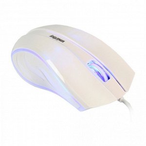 Проводная мышь Smartbuy ONE 338 White с RGB-подсветкой — 1200 DPI, эргономичная (140 см кабель)