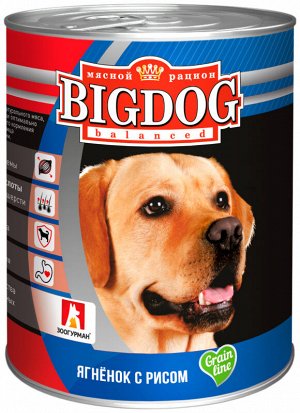 Зоогурман Big Dog конс 850гр для собак Ягнёнок Рис