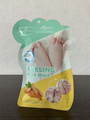 Aichun Beauty Маска для ног пилинг с маслом куркумы и мёдом, 1 пара