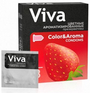 Презервативы VIVA ароматизир. цветные 3 шт.