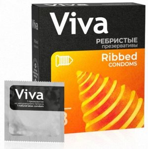 Презервативы VIVA ребристые 3 шт.