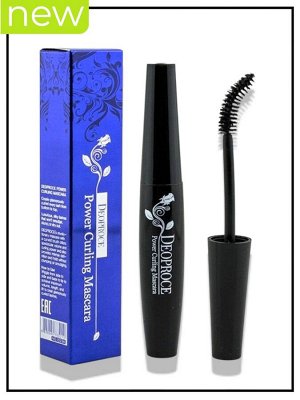 Тушь для ресниц чёрная подкручивающая с изогнутой щёточкой Deoproce Mascara Power Curling, 10мл