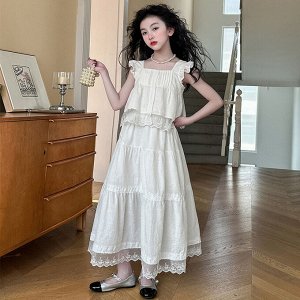Костюм для девочки (блуза+юбка макси)