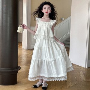 Костюм для девочки (блуза+юбка макси)