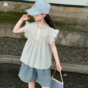 Блуза с коротким рукавом для девочки