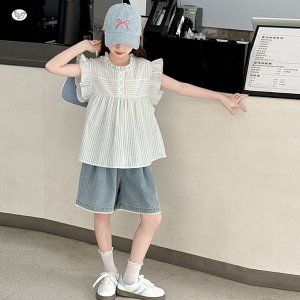 Блуза с коротким рукавом для девочки