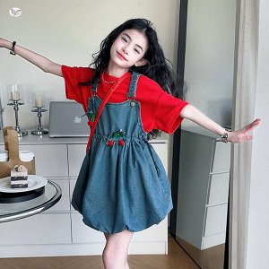 Костюм для девочки (футболка+сарафан)