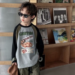 Лонгслив для мальчика с принтом