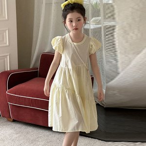 Платье с коротким рукавом для девочки