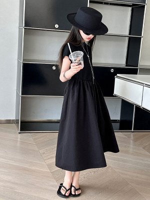 Платье с коротким рукавом для девочки