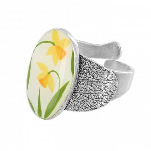Кольцо TARATATA, Jonquille, разъемное, с узорами и цветной смолой, TT-W24-01402-10Y (желтый)