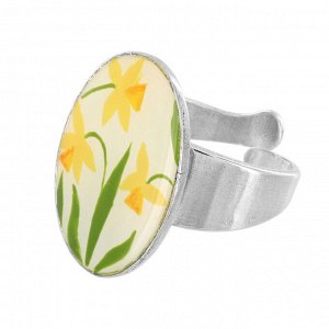 Кольцо TARATATA, Jonquille, разъемное, с узорами и цветной смолой, TT-W24-01401-10Y (желтый)