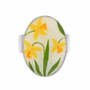 Кольцо TARATATA, Jonquille, разъемное, с узорами и цветной смолой, TT-W24-01401-10Y (желтый)