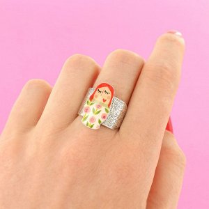 Кольцо TARATATA, Nanas, разъемное, с цветной смолой, TT-W24-03412-10M (серебристый)