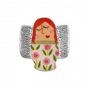Кольцо TARATATA, Nanas, разъемное, с цветной смолой, TT-W24-03412-10M (серебристый)