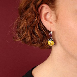 Серьги TARATATA, Cox, с цветной смолой, TT-T25-04716-10Y (желтый)