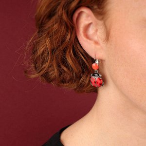 Серьги TARATATA, Cox, с цветной смолой, TT-T25-04716-103 (красный)