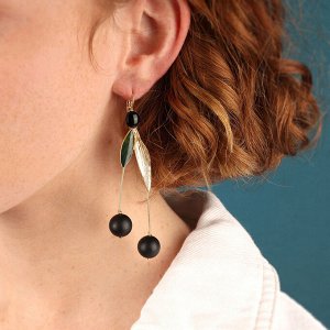 Серьги TARATATA, Cerise, с цветной смолой и авантюрином, TT-T25-02706-202 (черный)