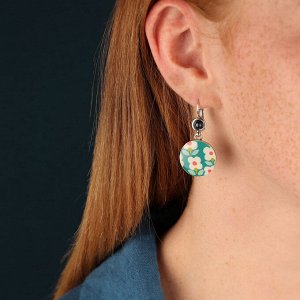 Серьги TARATATA, Tweed, с цветной смолой, тонированным гематитом, TT-W24-06769-104 (синий)