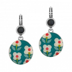 Серьги TARATATA, Tweed, с цветной смолой, тонированным гематитом, TT-W24-06769-104 (синий)