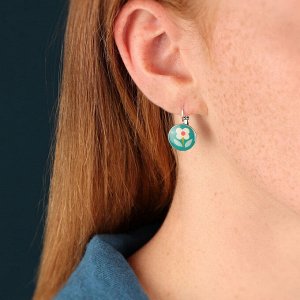 Серьги TARATATA, Tweed, с цветной смолой, TT-W24-06766-104 (синий)