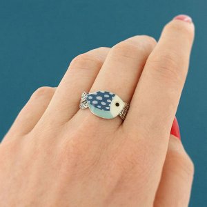 Кольцо TARATATA, Ocean, разъемное, с цветной смолой, TT-W24-02405-104 (синий)