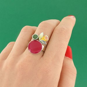 Кольцо TARATATA, Jonquille, разъемное, с цветной смолой и агатом, TT-W24-01403-103 (красный)