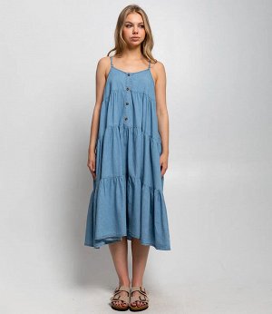 Джинсовый сарафан #КТ3373, голубой