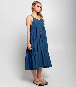 Джинсовый сарафан #КТ3373, синий
