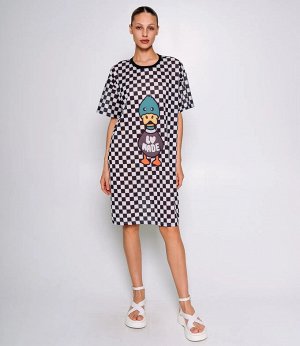 Туника #КТ10 (13), чёрный,белый