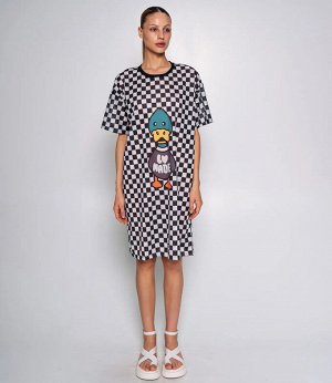Туника #КТ10 (13), чёрный,белый
