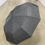 Зонт мужской автомат черный крупная клетка