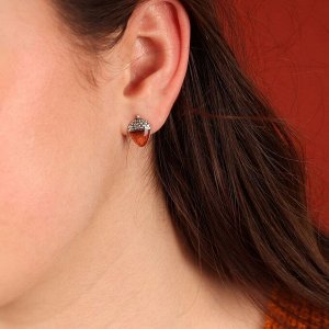 Серьги TARATATA, Woody, с прозрачной смолой и слюдяным порошком, TT-H24-10977-108 (коричневый)