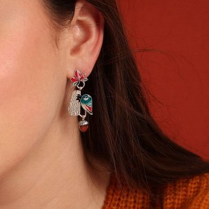 Серьги TARATATA, Woody, с цветной смолой и слюдяным порошком, TT-H24-10982-104 (синий)