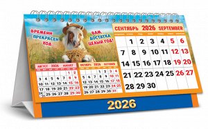 БОЛЬШОЙ настольный перекидной календарь-домик на 2026 год "Символ года. Чтобы деньги звенели"